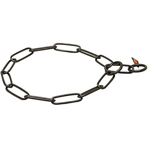 Herm Sprenger Black Stainless Steel Chain Collar for Australian Shepherd with Long Links - 3 mm x 21 Inches Cover