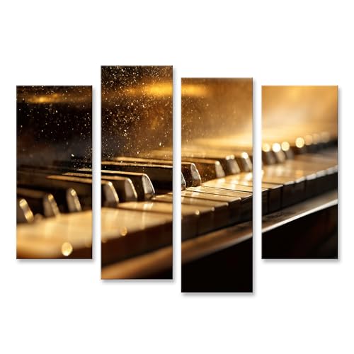 Tableau touches de piano lumière chaude pour amateurs de musique