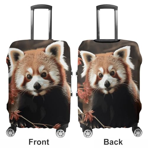 Red Pandas Luggage Cover, Washable Elastic Suitcase Cover Protector Fit 18-32 Inch Luggage3