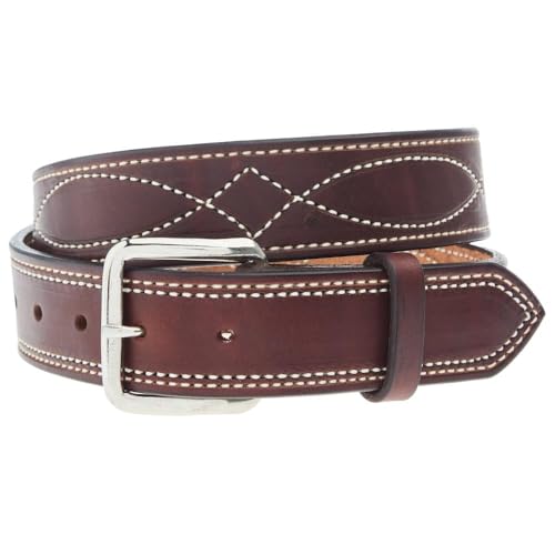 Chocolate Leather Gunfighter Belt by Greeley Hat Works