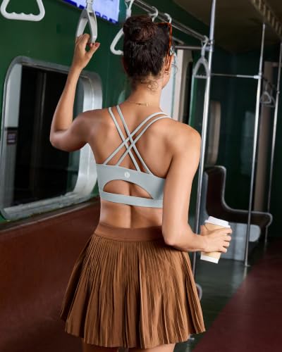 Image of RUNNING GIRL Sports Bras for Women,Padded Sports Bra Tank Top Sexy Crisscross Back High Impact Longline Workout Yoga Bra