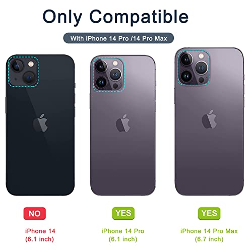 Wrj [3-Packs] Camera Lens Protector For Iphone 14 Pro 6.1" And Iphone 14 Pro Max 6.7", Ultra Clear Anti-Scratch 9H Hardness Tempered Glass #TOP1