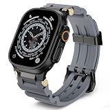 Blissstorm コンパチブル アップルウォッチ バンド 42mm 44mm 45mm 46mm 49mm Apple Watch バンド シリコーン柔らかい交換用 高級ベルト 新型折りたたみ式バックル付き 耐衝撃 防水 防汗メンズ Watch Ultra2/Ultra Series 10 9 8 7 6 SE 5 4 3 2 1 SE2 に対応