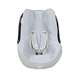 MÁXIMA SUAVIDAD Y COMODIDAD PARA TU BEBÉ. Funda transpirable para evitar la sudoración excesiva del bebé y proteger la silla haciendo el paseo más confortable. Dispone de varias aperturas (ojales) y ajustes para adaptarla al cochecito. Incluye las fundas protectoras de arnés para evitar los roces de las cintas con la piel.