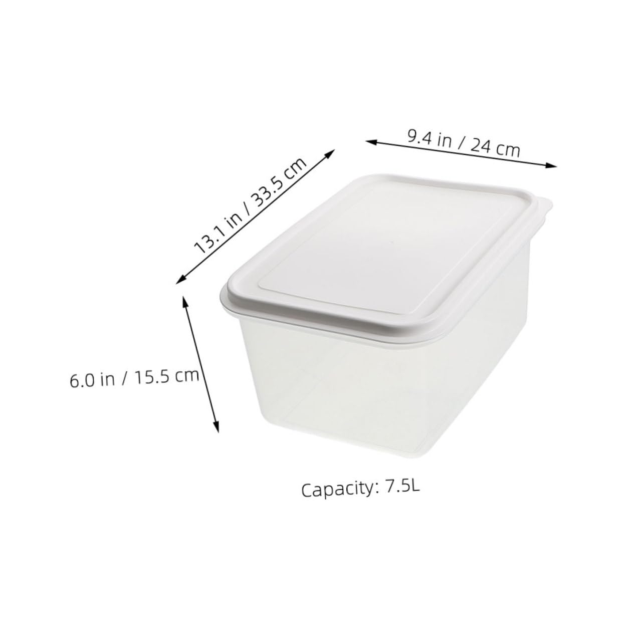 NAMOARLY Dough Proofing Box Lid Pizza Docker Multi-Function Proofing Box 7.5l Easy Storage Pizza Dough