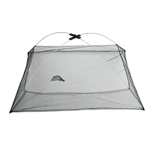 F Fityle Filet de Pêche Plié Petit Poisson Crevette Crawdad Minnow Crabe Appât Cast Trap 60x60cm