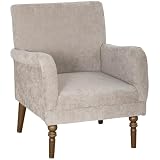 DISEÑADA PARA DURAR: Butaca de salón robusta con patas de madera de caucho y marco multicapa, soporta hasta 120 kg. Ideal para relajarse, leer en familia o jugar con tu mascota