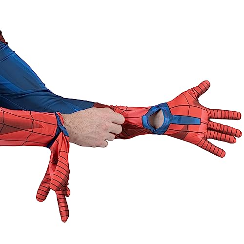 MARVEL Spider-Man Official Adult Deluxe Zentai Halloween Costume - Stretch Spandex with Hidden Zippers and Wrist Slits4
