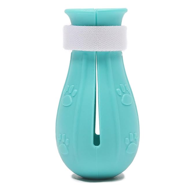 Foto 5 de 5 de OLACD Protectores ajustables de silicona para patas de gato, 4 unidades, color sólido, suministros de baño