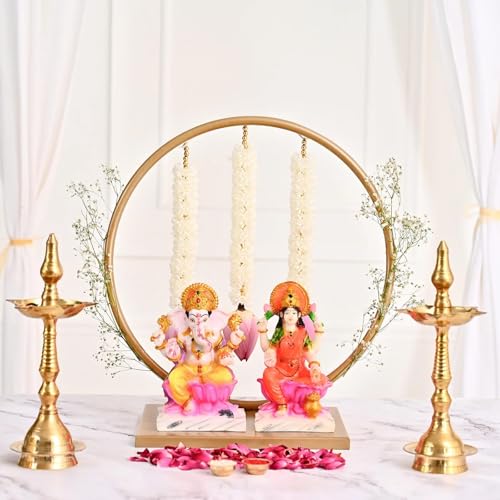 Image of Metal Round Stand Gold Colour Big Stand Golden Metal Stand for Resin Clock, Resin Frame, Resin Coaster, Home Decoration (10 Inch)