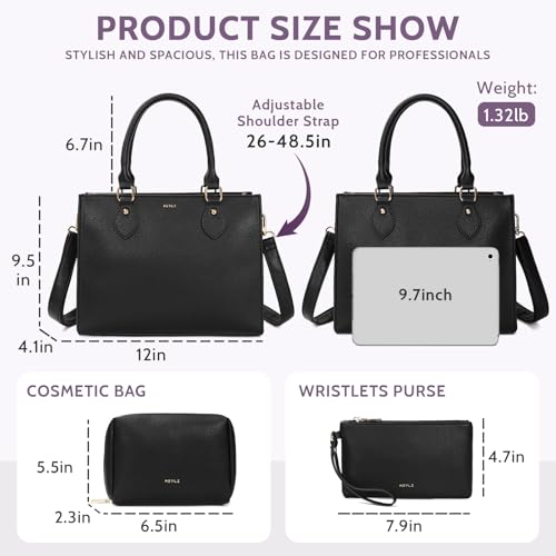 Keyli Medium Tote Bag for Women Crossbody Purses and Handbags Leather Top-handle Satchel Shoulder Bag Sets2