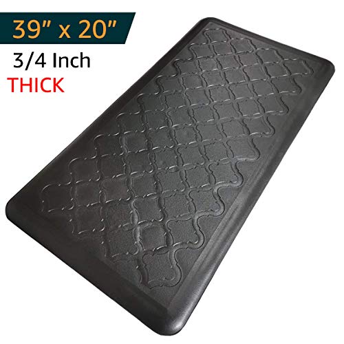 39"x20" Premium Anti-Fatigue Comfort Mat, Extra Support and Thick, Non-Slip & All-Purpose Comfort