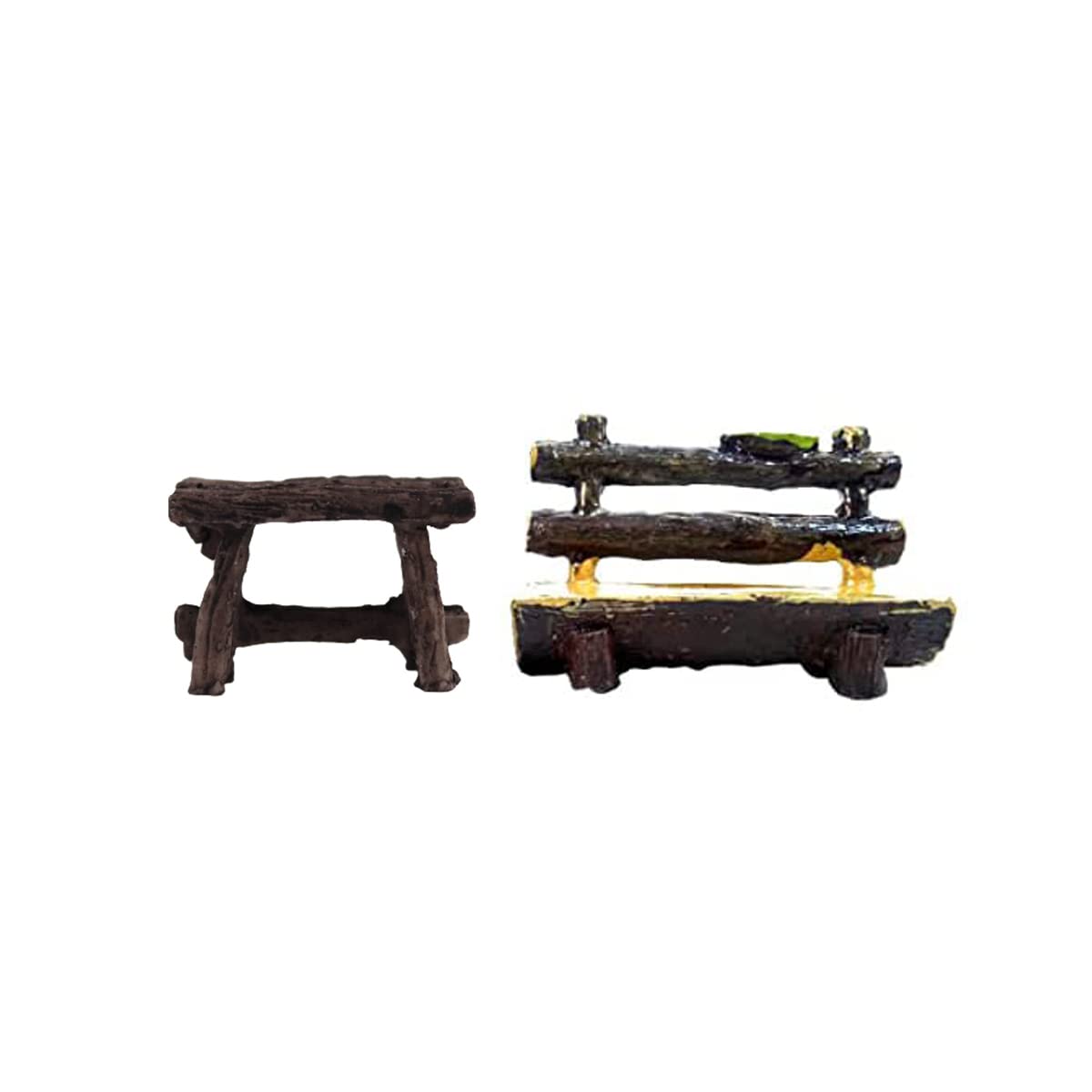 Wonderland Plastic ( 2 Pc/Set Table & Bench Set Garden/Bonsai Miniature For Landscape Decoration,Plants (Tray Gardening, Miniature Toys),Brown (B08M45S3XZ) Amazon Price History, Amazon Price Tracker