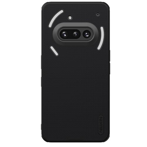 Image of Nillkin Case for Nothing Phone 3A (6.7 inch Inch) Super Frosted Shield Pro Hard Back Soft Border (PC + TPU) Shock Absorb Cover Raised Bezel Camera Protect PC Black Color