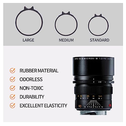 Anillo de enfoque manual de caucho eTone para lentes, sin costuras, compatible con diámetros de lente de 64 mm a 76 mm (tamaño grande) miniatura 4