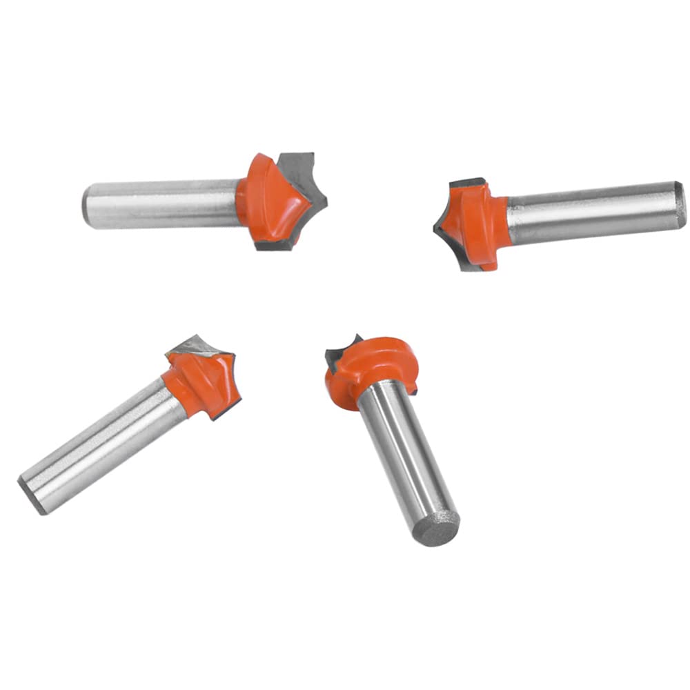 Lot de 4 fraises rondes C3 en carbure de tungstène 8 mm