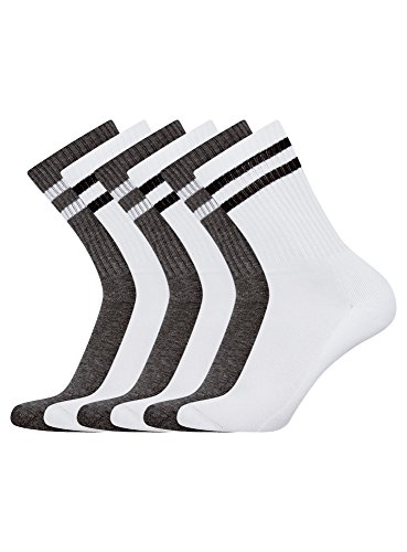 oodji Ultra Hombre Calcetines Deportivos (Pack de 6), Multicolor, ES 40-43 / one size