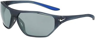 Nike Sun Unisex Aero Drift Sonnenbrille, Matte Dark Grey-Grey Silver Mirror Lens, Einheitsgröße