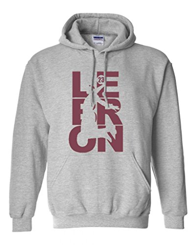 City Shirts Mens L23 C6 Fan Wear Sweatshirt Hoodie L SG w/MR (Large, Sports Gray w/Maroon)