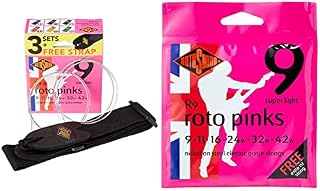 Rotosound R9-31 Electric Guitar Strings with Strap (Pack of 3)