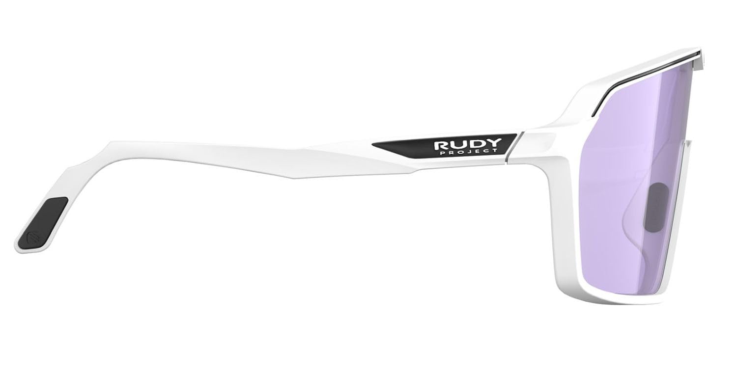 Rudy Project SPINSHIELD White Matte Impactx Photochromic 2Laser Purple Occhiali, Taglia Unica Unisex Adulti, bianco, Taglia unica