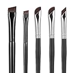 Etercycle 5-Piece Set Eyeliner Brushes for Precision Makeup Application - Fine Angled & Ultra Thin Slanted Flat Angle for Professional Beauty Cosmetic Tool
