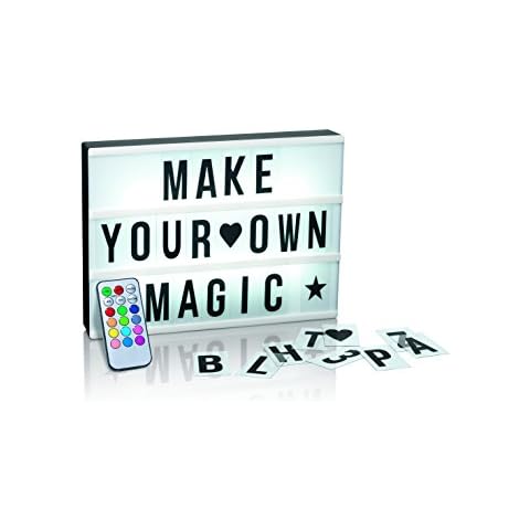 Caja de luz LED EASYmaxx con 173 letras y cambio de color Cover