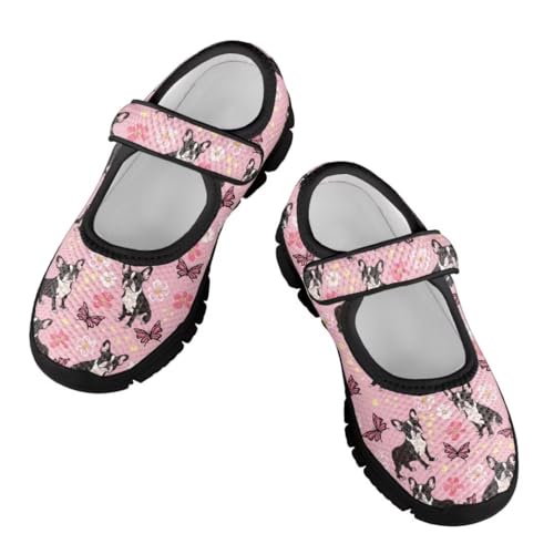Girl's Mary Jane Shoes Toddler Mesh Sneaker Lightweight Casual Shoes with Magic Sticker