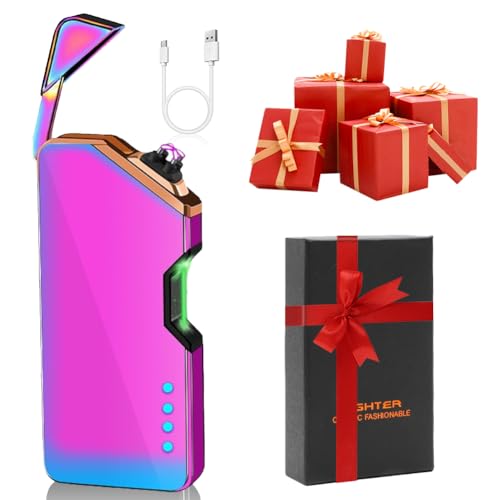 CEWROM Mechero Electrónico USB - Regalo de Cumpleaños Para el Día del Padre, Encendedor de Arco Eléctrico Con Pantalla Táctil, A Prueba de Tormentas