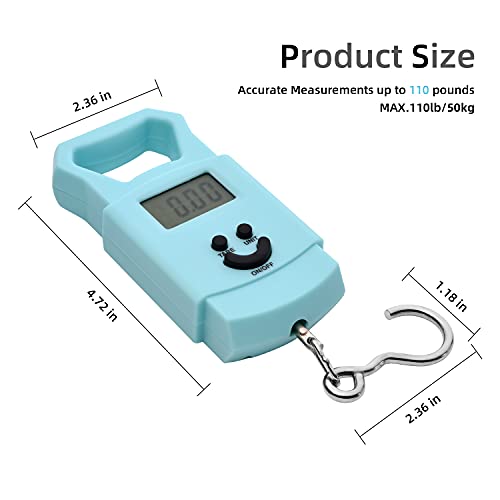 Lurera Fish Weighing Scale Portable Digital Fishing Scale (Blue Digital Fish Scale) #TOP3