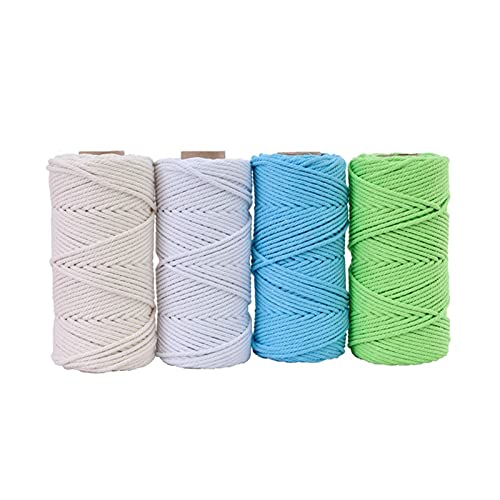 Cuerda de algodón de 4mm para macramé que no se deshace ni daña las manos 4