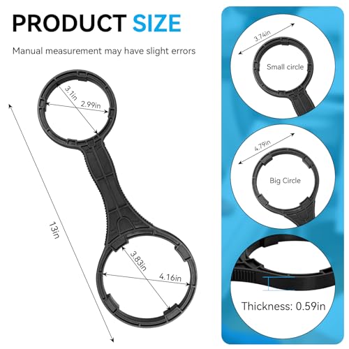 Image of Magluv AWR2 2-in-1 Water Filter Housing Wrench Replacement for iSpring HW12, HC12, RCC,RCCP, US31, CKC, CT10 Reverse Osmosis Pre-Filter Housing and RO Membrane Canister Wrench