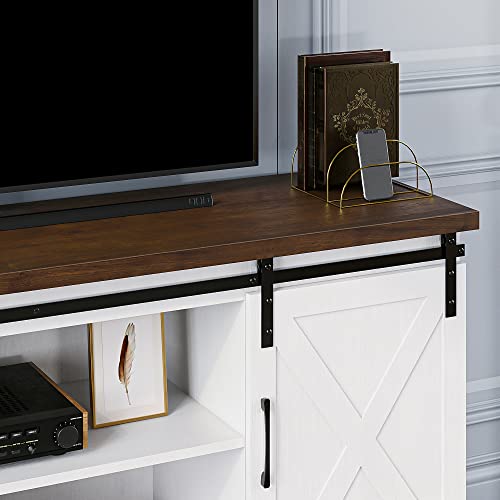 image for Amyove Farmhouse TV Stand, White, Onesize