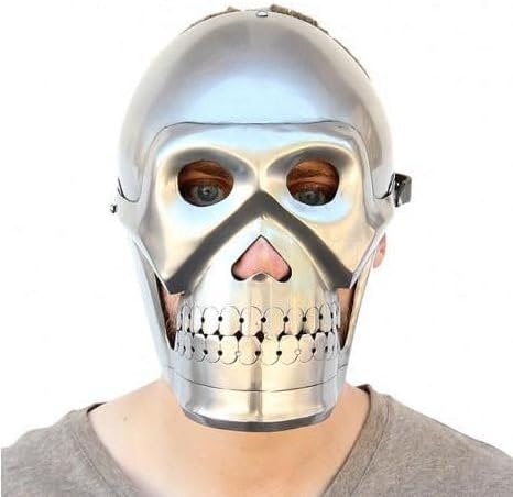 MedievalDepot Street King Face Mask Armor – Hand Forged Carbon Steel for Cosplay & Display