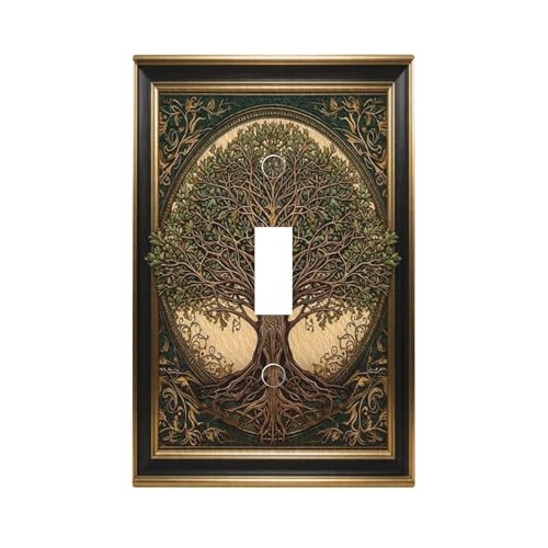 Couvre-interrupteur arbre de vie plaque décorative pour interrupteur électrique - 2