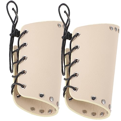 POPETPOP Leather Arm Guards Professional Archery Equipment Arm Protector Adjustable Fit for Recurve Comfortable