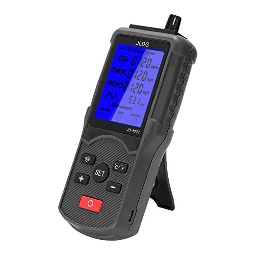 Galapar Monitor de Calidad del Aire Probador preciso, Probador de Calidad del Aire Multifuncional Medidor de CO2 HCHO TVOC Dispositivo de medición de Temperatura y Humedad portátil