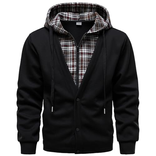 Sweatshirt à manches longues style fake-two pieces ample taille M-XXL