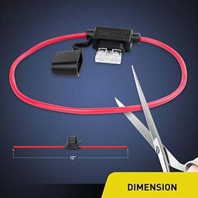 Miniatura 6 de 10 Uds 14AWG ATCATO 30amp Fusible en línea Fusible de hoja 0.5A 1A 2A 3A 4A 5A 7.5A 10A 15A 20A 25A 30A Portafusibles automotrices Fusibles