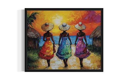HomeArtPrint Dominican Republic Art Print Poster, Caribbean South America Countries Culture Wall Art for Bedroom Bathroom Living Room Decor 95 (Dominican Republic, 16 x 20 inches, Black Frame)