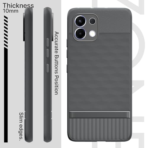 Image of Pikkme Back Cover for Oppo K13 5G Soft Grip 3D Hexa Cube Texture Silicone Bumper Case (Grey)