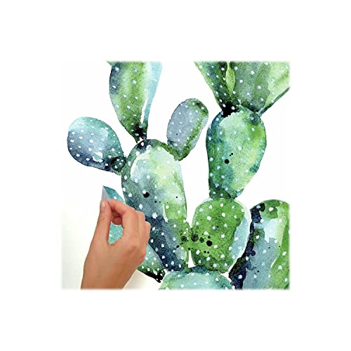 Roommates Rmk3651Gm Watercolor Cactus Peel And Stick Giant Wall Decals #TOP1