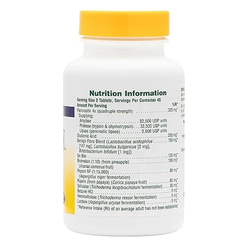 Naturesplus Ultrazyme - 120 Mg Ox Bile, 90 Tablets - Maximum Strength Digestive Enzyme Supplement, Promotes Nutrient Absorption - 45 Servings #TOP1