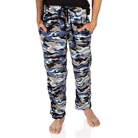 DG Hill Pantalones de Pijama de Microforro Polar a Cuadros con Bolsillos para Hombre Cover