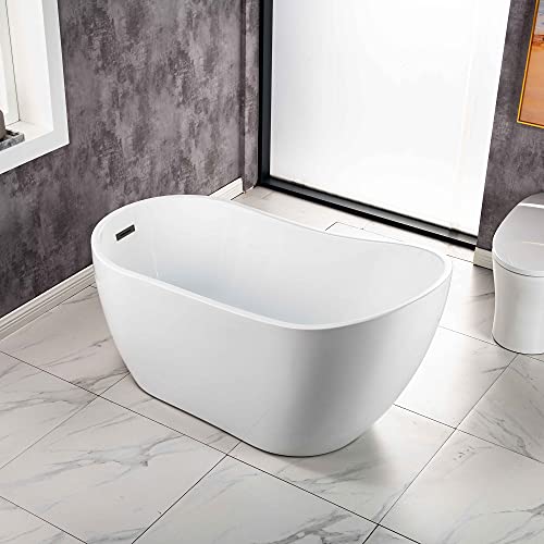Woodbridge B0006-MB 54 Inch Acrylic Freestanding Bathtub Contemporary Soaking White Tub thumb #2