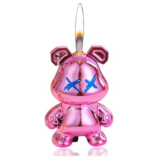 DKLIMA Isqueiro rosa fofo, recarregável e ajustável, chaveiros legais, bonito e estética kawaii, design de aniversário personalizado, adequado para enviar presentes rosa para homens e mulheres (sem