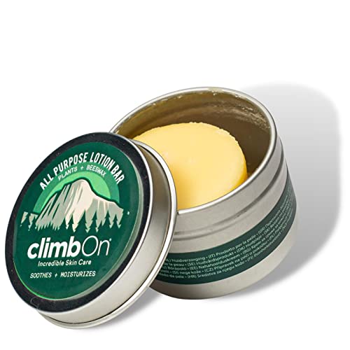 Climbon All Purpose Body Lotion Bar | All Natural Moisturizer For Dry Skin | Made From Plants And Organic Beeswax | Hand Cream For Rock Climbing | Original Scent (1 Oz Tin) #TOP7