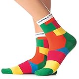 Filifolli BASSANO Chaussettes Courtes Femme, Coton et Soie, Couleurs Vives, Dessin Stylisé des Régions Italiennes du Centre e Sud, Écriture Around Italy | Taille 36-38