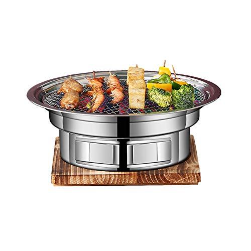 Weitingkkk - Barbacoa portátil, barbacoa coreana con carbón de madera, multicolor 35-40 x 13,5 cm para 6 a 8 personas (35 x 13,5 cm)