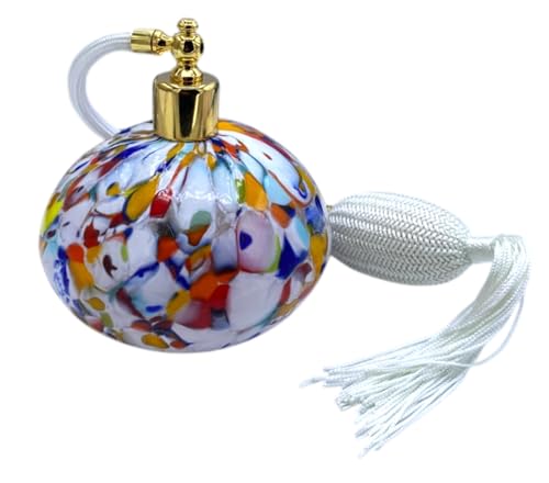 Botella con pulverizador para perfume de cristal de Murano Vinciprova con Murrina 7